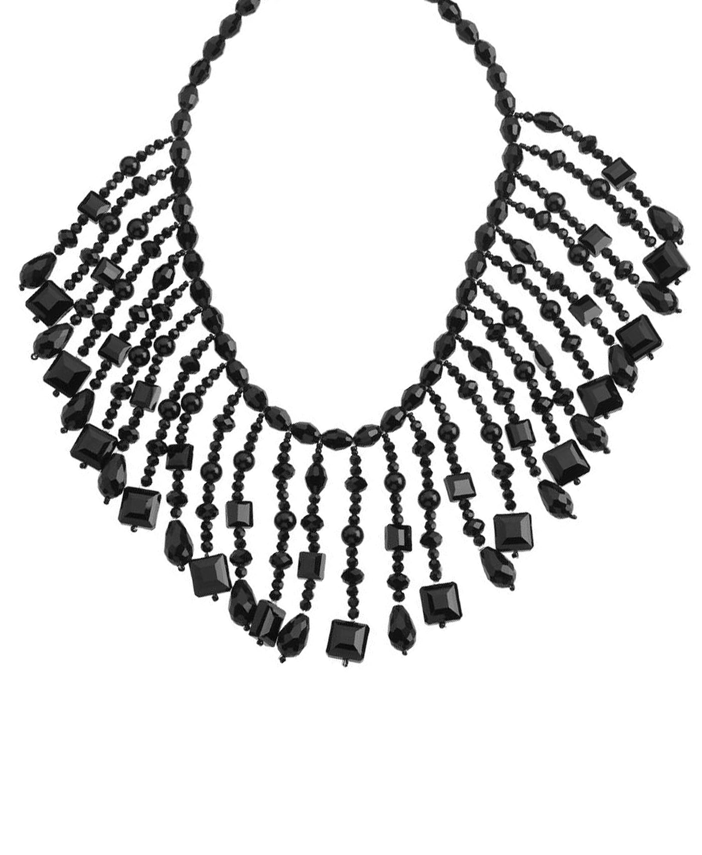 Beaded Fringe Statement Necklace view 1