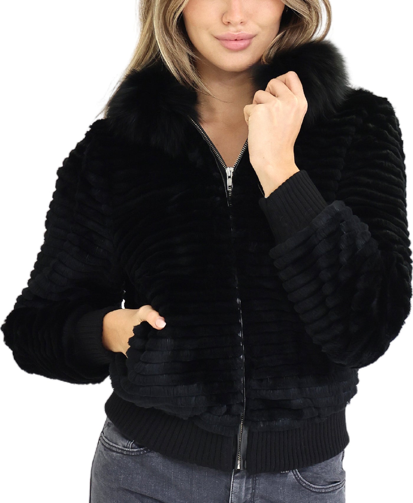 Fur Jacket w/ Hood view 1