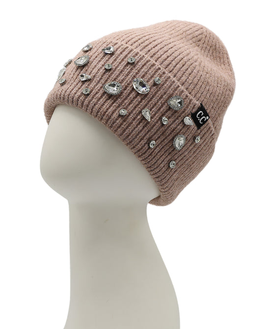 Knit Hat w/ Rhinestones view 