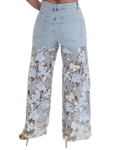 Jeans w/ Crochet Lace image 2